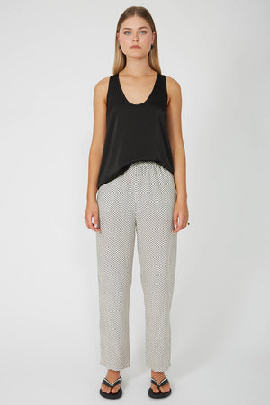 commons pant / ivory|black polka dot