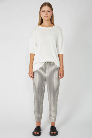 dessa pant / ecru|black stripe