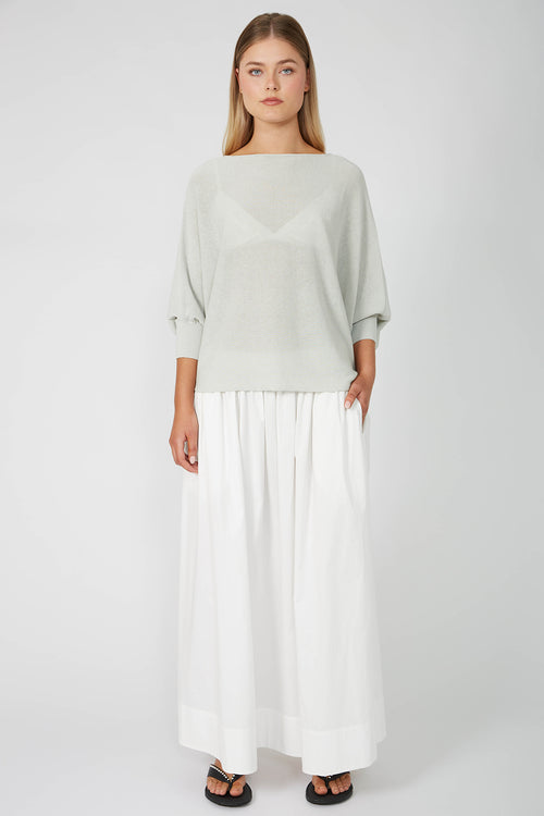 extension sleeve sweater / soft sage green