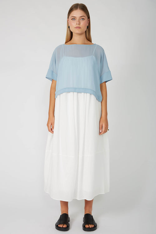 followed crop / dusty blue