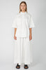 untold oversize short sleeve shirt / warm white