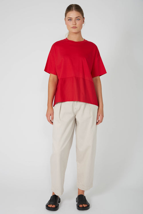 headstart tee / deep red