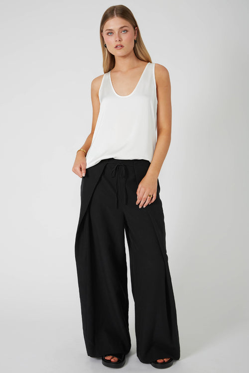 interlace pant / black