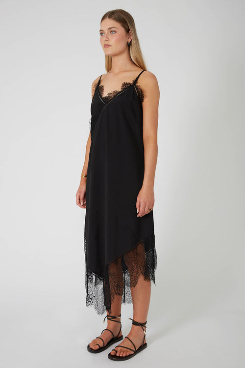 interweave maxi dress / black
