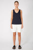 glazed tank / dark navy