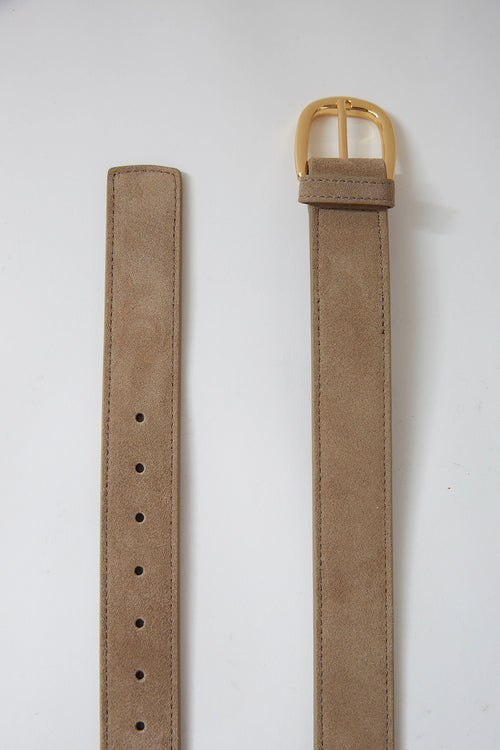 swayed belt / warm taupe