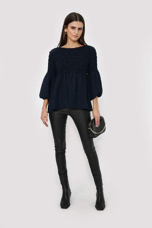 captivate top / navy blue
