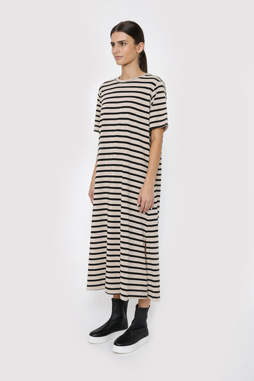 modes maxi dress / neutral stripe