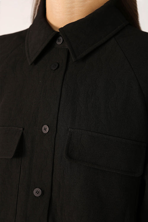 onward shacket / black