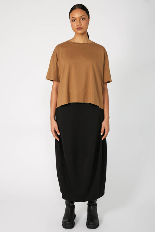 boxed tee / pecan brown