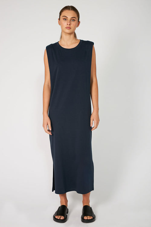 seek maxi dress / french ink