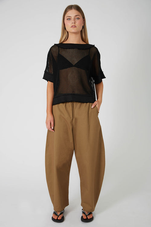 chord mesh top / black