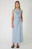 funnelled dress / smokey blue