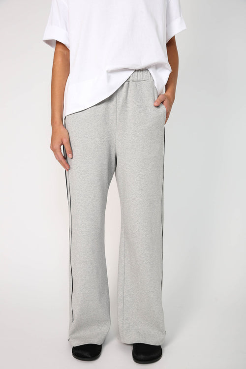 contrast pant / grey marle|black