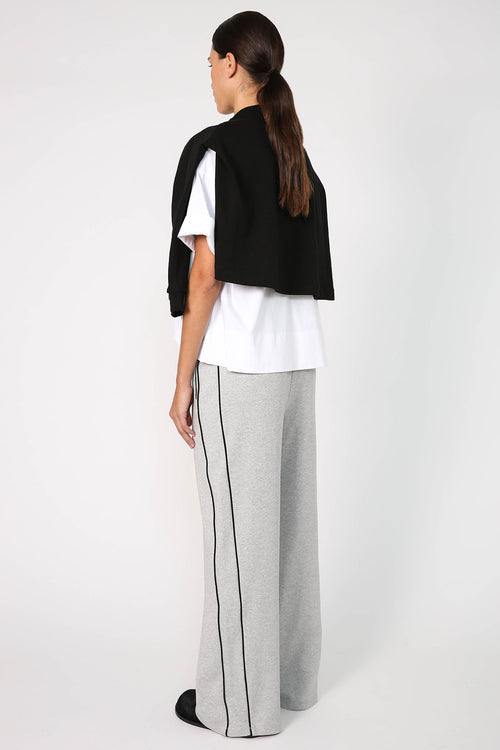 contrast pant / grey marle|black