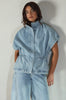 clinched vest / faded blue stonewash