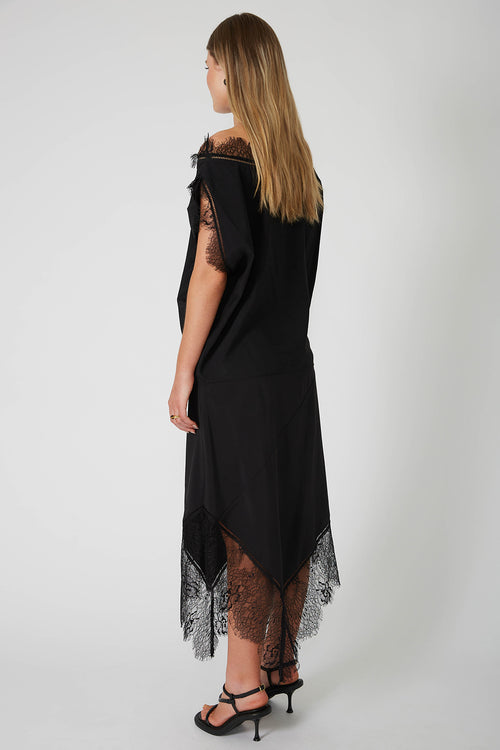 interweave short sleeve top / black