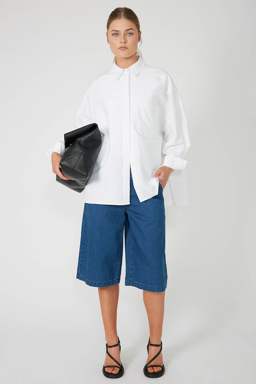 radier short / washed indigo