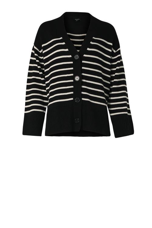 scan cardi / black|neutral stripe