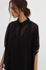 shirr shirt / black
