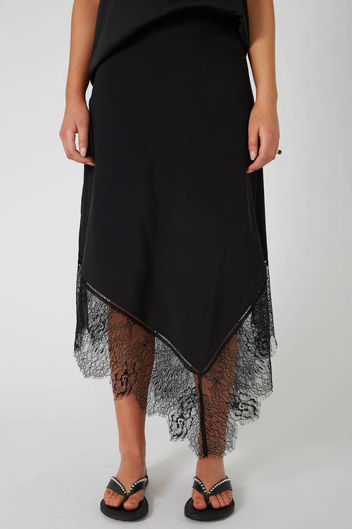 interweave maxi skirt / black