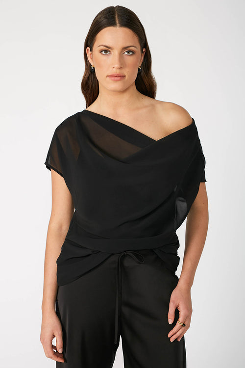 torrent short sleeve top / black