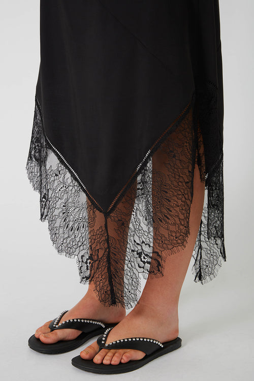 interweave maxi skirt / black