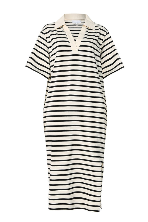 field dress / buttermilk |black stripe