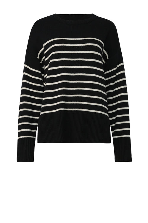 scan sweater / neutral|black stripe