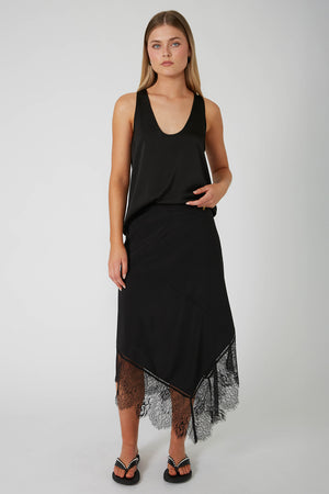 interweave maxi skirt / black