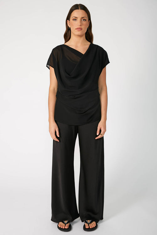 torrent short sleeve top / black