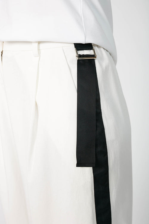 static barrel pant / white|black