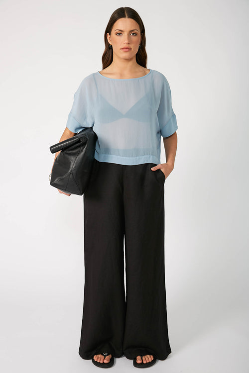 followed crop / dusty blue