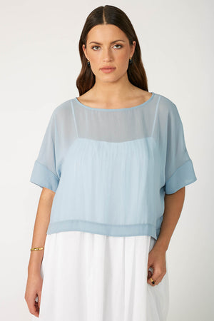 followed crop / dusty blue