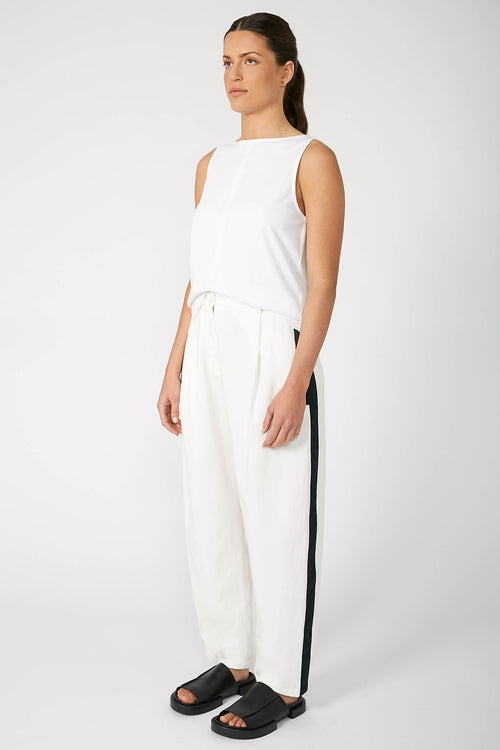 static barrel pant / white|black