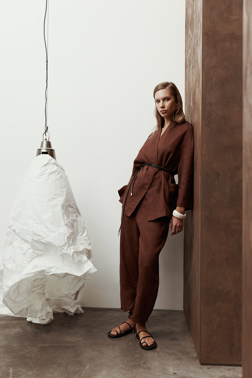 grandeur pant / copper chocolate