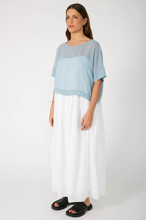 followed crop / dusty blue