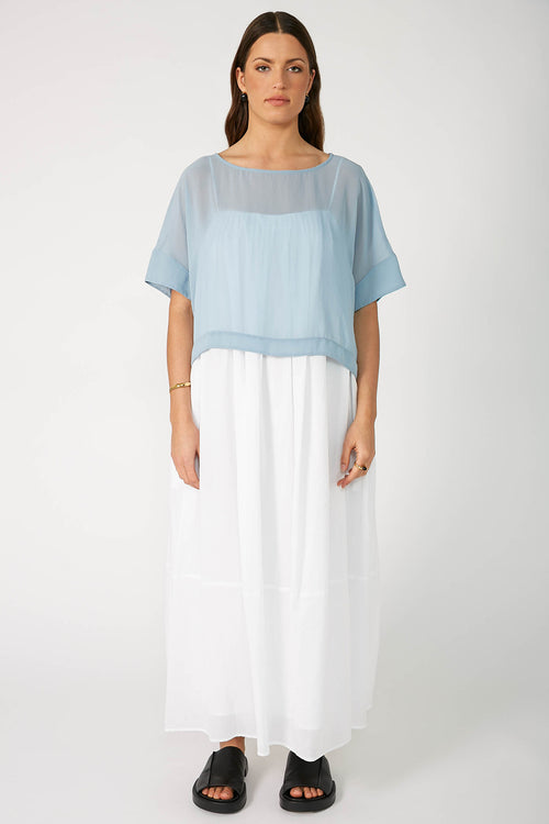 followed crop / dusty blue