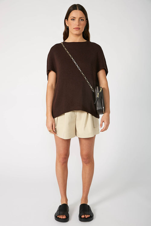 sphere sweater / chocolate brown