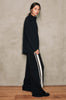 streaked pant / black|ecru