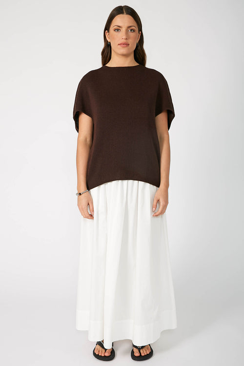 sphere sweater / chocolate brown