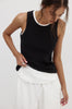 ridge rib tank / black