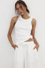 ridge rib tank / white