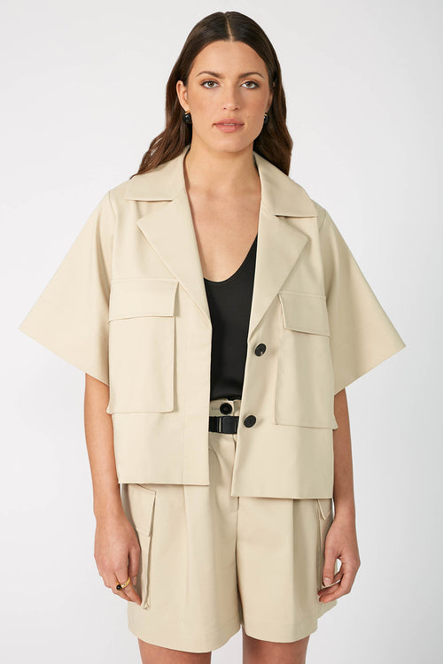 engrave jacket / camel