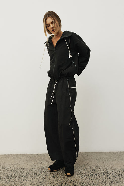 parka jacket / black|natural