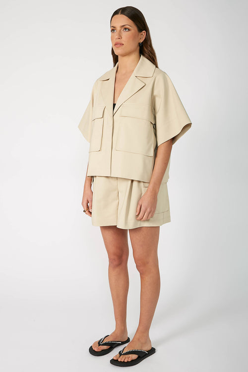 engrave jacket / camel