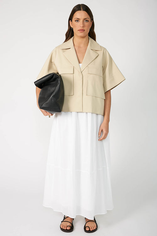 engrave jacket / camel