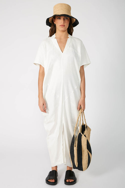 restrain midi dress / pearl ivory