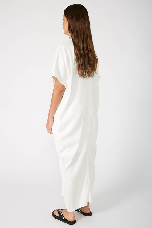 restrain midi dress / pearl ivory