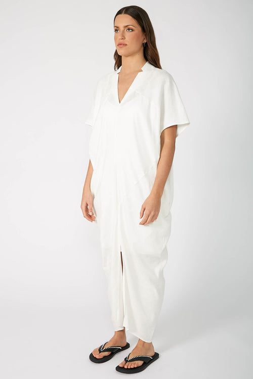 restrain midi dress / pearl ivory